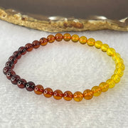 Natural Mixed Color Amber Beads Bracelet 1.88g 16cm 5.5mm 35 Beads - Huangs Jadeite and Jewelry Pte Ltd