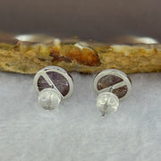 Good Grade Natural Super 7 S925 Silver Earrings 2.29g 8.7 by 5.5mm - Huangs Jadeite and Jewelry Pte Ltd