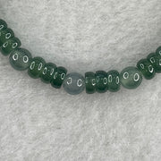 Natural Type A Semi Icy Blueish Green Jadeite Donut Beads Bracelet 8.59g 15cm 5.0mm 56Beads - Huangs Jadeite and Jewelry Pte Ltd