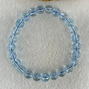 Above Average Natural Blue Topaz Beads Bracelet 20.43g 16cm 7.7mm 25 Beads - Huangs Jadeite and Jewelry Pte Ltd