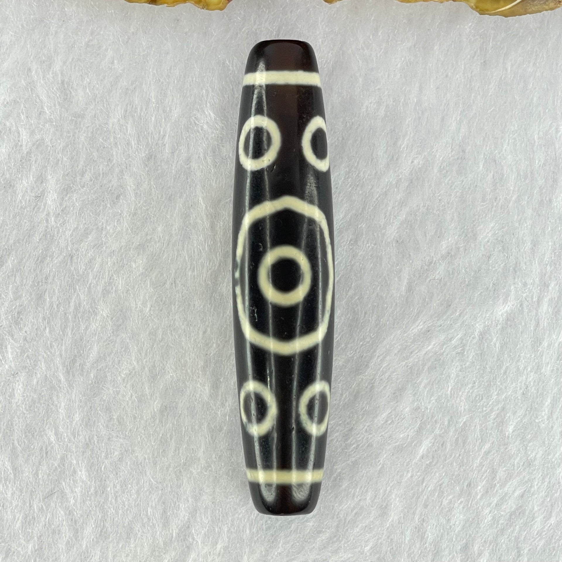 Natural Powerful Tibetan Old Oily Agate 13 Eyes Dzi Bead Heavenly Master (Tian Zhu) 十三眼天诛 14.03g 58.2 by 12.5mm - Huangs Jadeite and Jewelry Pte Ltd