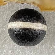 Natural Powerful Tibetan Old Oily Agate 1 Lines Dzi Bead Heavenly Master (Tian Zhu) 1.44g 9.8 by 10.4mm - Huangs Jadeite and Jewelry Pte Ltd