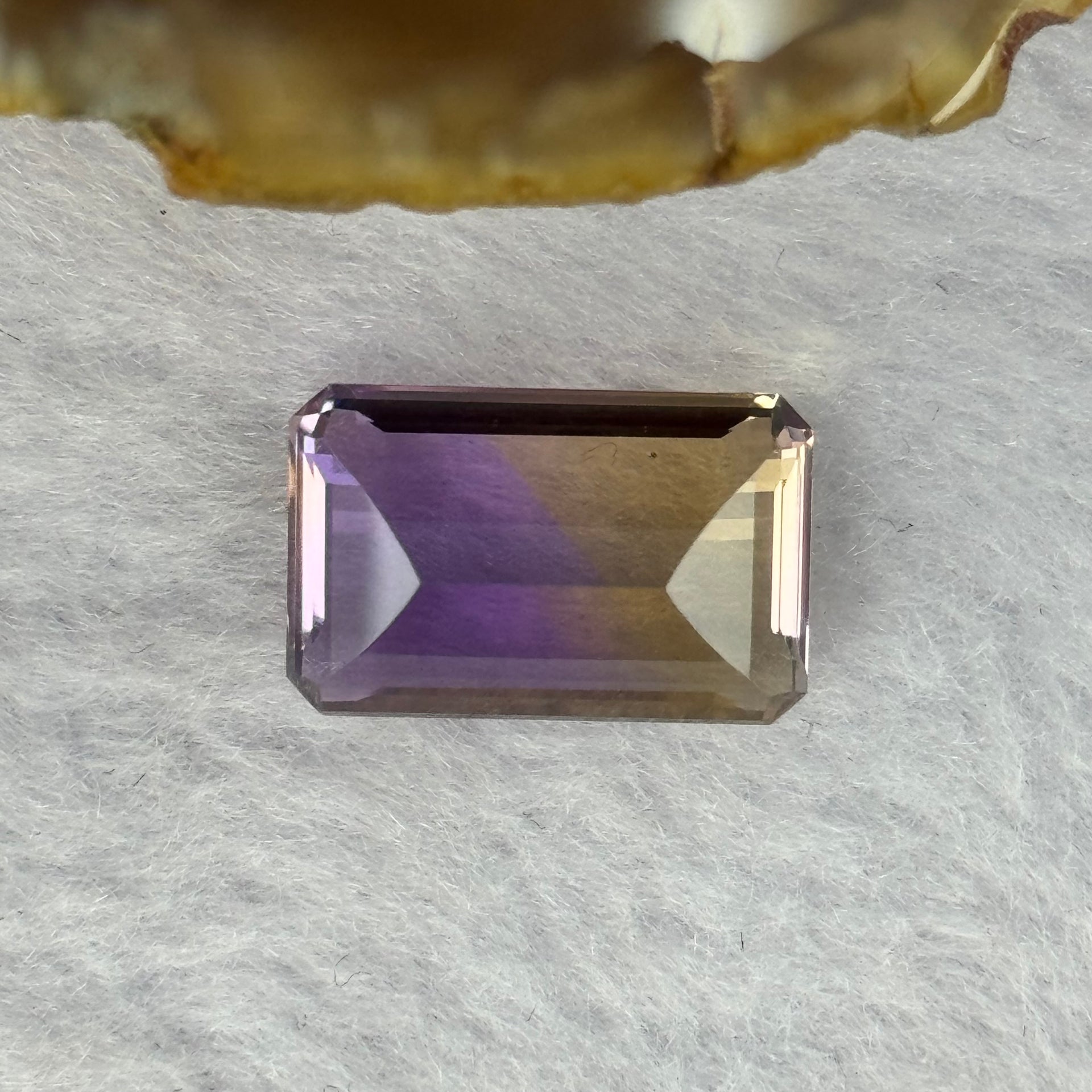 Natural Faceted Ametrine Parallelogram Shape 10.12ct 16.4 by 10.5 by 7.7mm - Huangs Jadeite and Jewelry Pte Ltd