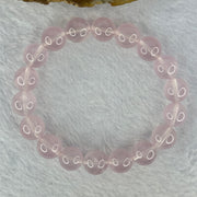Natural Rose Quartz Beads Bracelet 天然玫瑰石英珠手链 35.21g 17.5cm 11.4mm 18 Beads - Huangs Jadeite and Jewelry Pte Ltd