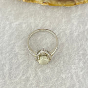 Natural Moonstone In S925 Sliver Ring 2.47g 8.0 by 5.8 by 4.2mm US 5.5 HK 12 - Huangs Jadeite and Jewelry Pte Ltd