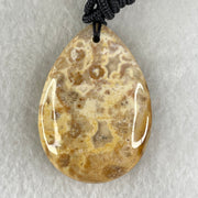 Natural Brown Coral Agate Pendant 17.27g 42.5 by 31.0 by 9.0mm - Huangs Jadeite and Jewelry Pte Ltd