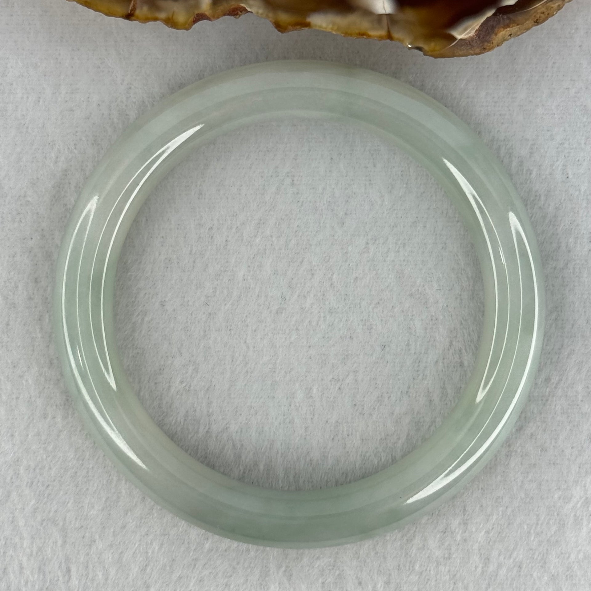 Type A Jelly Sky Blue Jadeite Bangle Internal Diameter 52.5mm 61.30g 9.0 by 8.4mm (Very Slight Internal Lines) - Huangs Jadeite and Jewelry Pte Ltd