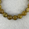 Good Grade Natural Golden Rutilated Quartz Beads Bracelet 天然金发晶珠手链 33.38g 17.5 cm 11.0 mm 19 Beads - Huangs Jadeite and Jewelry Pte Ltd