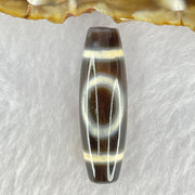 Natural Powerful Tibetan Old Oily Agate 1 Eye With Swastika Dzi Bead (Hotu Dzi) 7.76g 37.9 by 11.9mm - Huangs Jadeite and Jewelry Pte Ltd