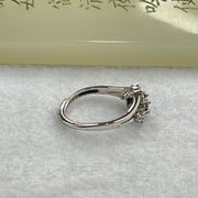 Blueish Green Cubic Zirconia in S925 Sliver Ring (Adjustable Size) 1.81g 6.8 by 4.9 by 3.8mm - Huangs Jadeite and Jewelry Pte Ltd