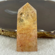 Natural Orange Ferruginous Quartz Crystal Tower Display 72.37g 24.1 by 23.2 by 56.0mm - Huangs Jadeite and Jewelry Pte Ltd