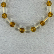 Amazon frosted crystal bracelet glass bead bracelet 亚马逊磨砂水晶手串玻璃珠手链 12.72g 8.1 by. 6.1 mm 26 Beads - Huangs Jadeite and Jewelry Pte Ltd