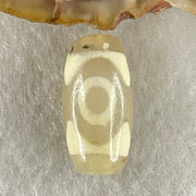 Natural Powerful Tibetan Old Oily Agate 3 Eyes Dzi Bead Heavenly Master (Tian Zhu) 三眼天诛 3.05g 20.0 by 10.1mm - Huangs Jadeite and Jewelry Pte Ltd