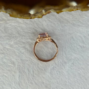 Natural Morganite in 925 Sliver in Rose Gold Colour Ring (Adjustable Size) 2.37g 7.9 by 6.0mm - Huangs Jadeite and Jewelry Pte Ltd
