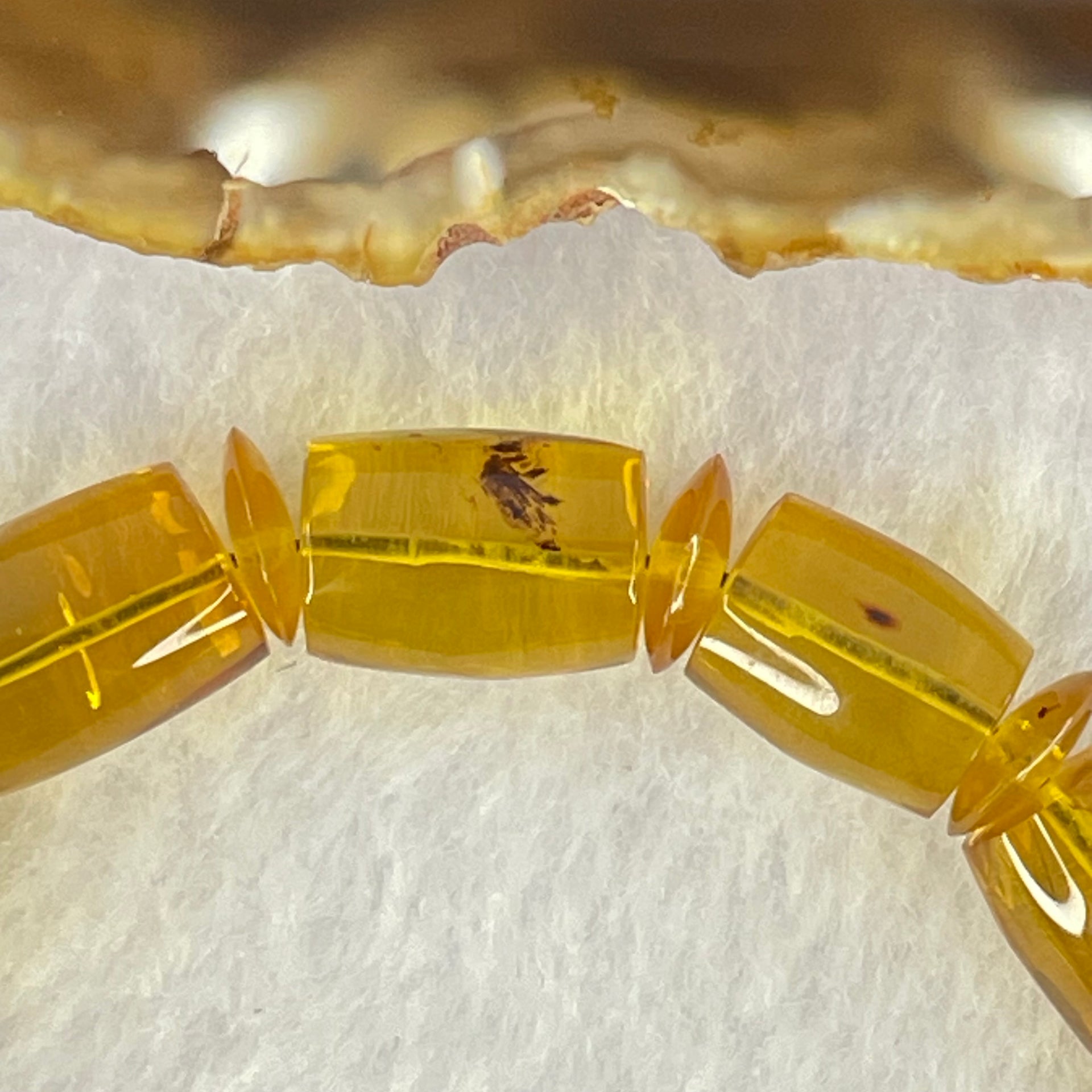 Natural Yellow Amber Lulu Tong Bracelet 13.43g 19cm 13.0 by 10.3mm 14 Lulu Tong - Huangs Jadeite and Jewelry Pte Ltd