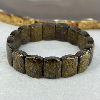 Rare Natural Bronzite Bracelet 51.83g 16.5 15.9 by 12.2 by 6.6mm 16 pcs - Huangs Jadeite and Jewelry Pte Ltd