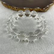 Natural Clear Quartz Beads Bracelet 60.96g 16cm 14.4mm 15 Beads - Huangs Jadeite and Jewelry Pte Ltd