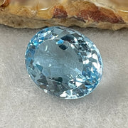 Natural Sky Blue Topaz Oval Shape 12.31ct 14.8 by 12.0 by 8.1mm - Huangs Jadeite and Jewelry Pte Ltd
