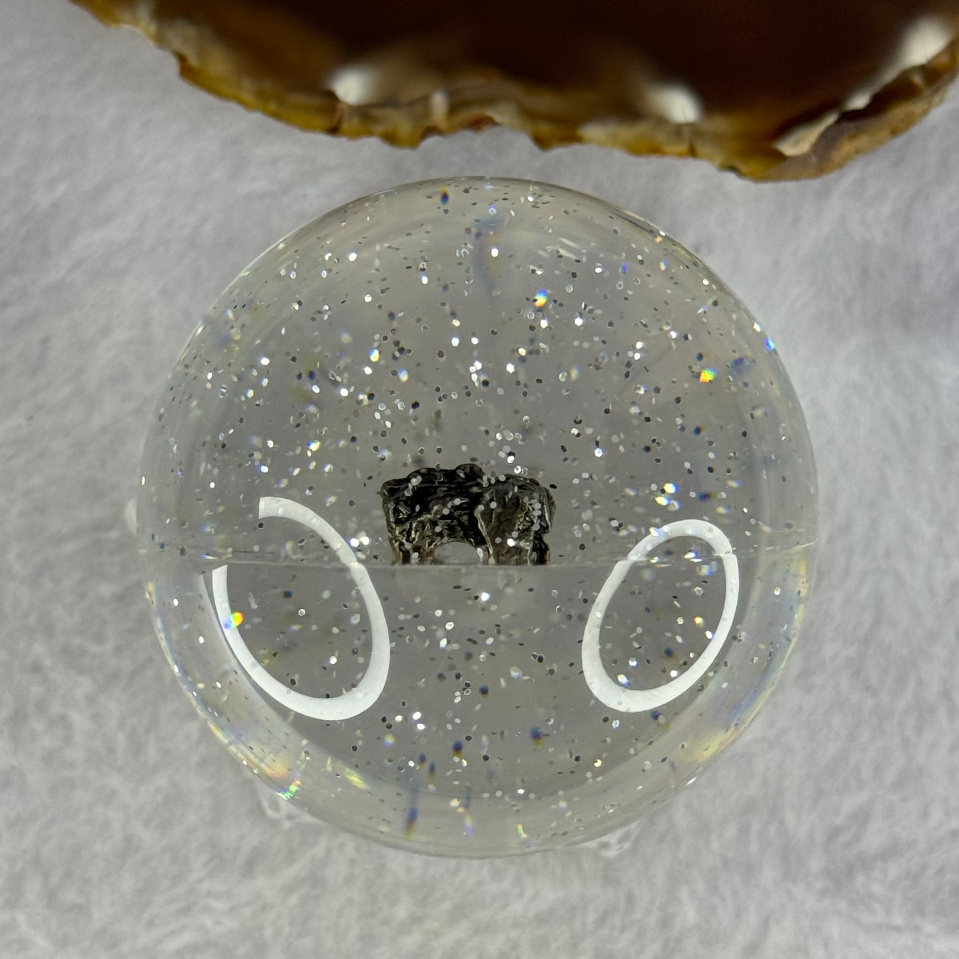 Natural Meteorite Ball Display Approximately Dimensions 155.52g 60.0mm by 76mm (This item has multiple quantity and every piece is unique, and each meteorite may look slightly different) - Huangs Jadeite and Jewelry Pte Ltd