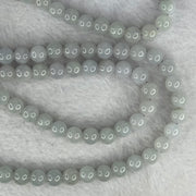 Type A Semi Icy Jelly Lavender Jadeite Beads Necklace 83.24g 76cm 8.2mm 98 Beads - Huangs Jadeite and Jewelry Pte Ltd