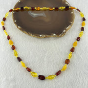 Natural Mixed Color Amber Beads Necklaces 15.42g 62cm 16.0 by 9.9 by 5.2mm, 9.9 by 7.2 by 4.6mm 39 Odd shape pieces - Huangs Jadeite and Jewelry Pte Ltd