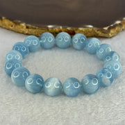 Natural Aquamarine Beads Bracelet 48.08g 18.5cm 12.8mm 17 Beads - Huangs Jadeite and Jewelry Pte Ltd