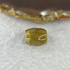 Good Grade Natural Golden Rutilated Quartz Crystal Lulu Tong Barrel 天然金顺发晶水晶露露通桶 3.91g 14.4 by 12.6mm - Huangs Jadeite and Jewelry Pte Ltd