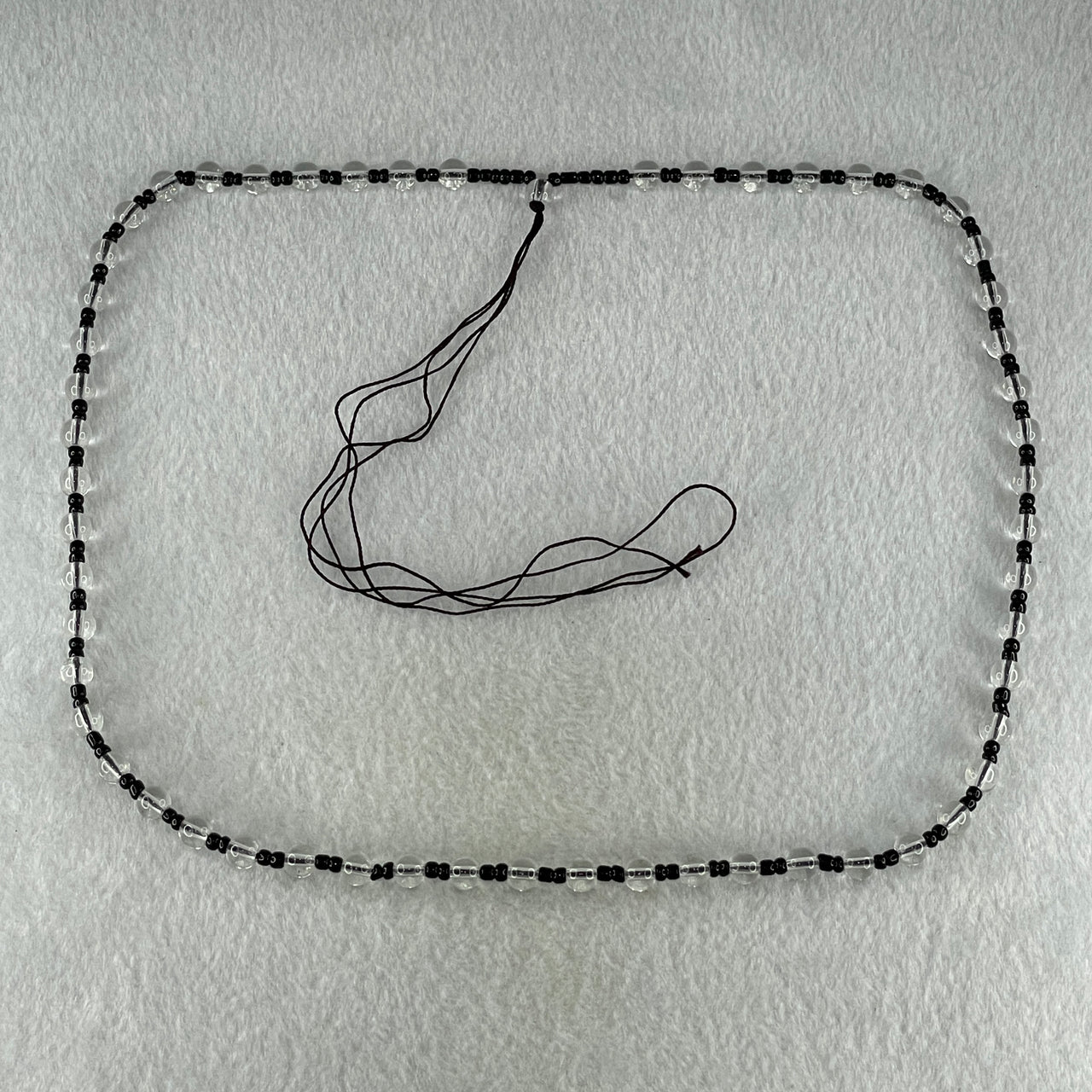 Clear Liuli Beads Necklace 20.05g 58cm 6.2mm 56Beads - Huangs Jadeite and Jewelry Pte Ltd