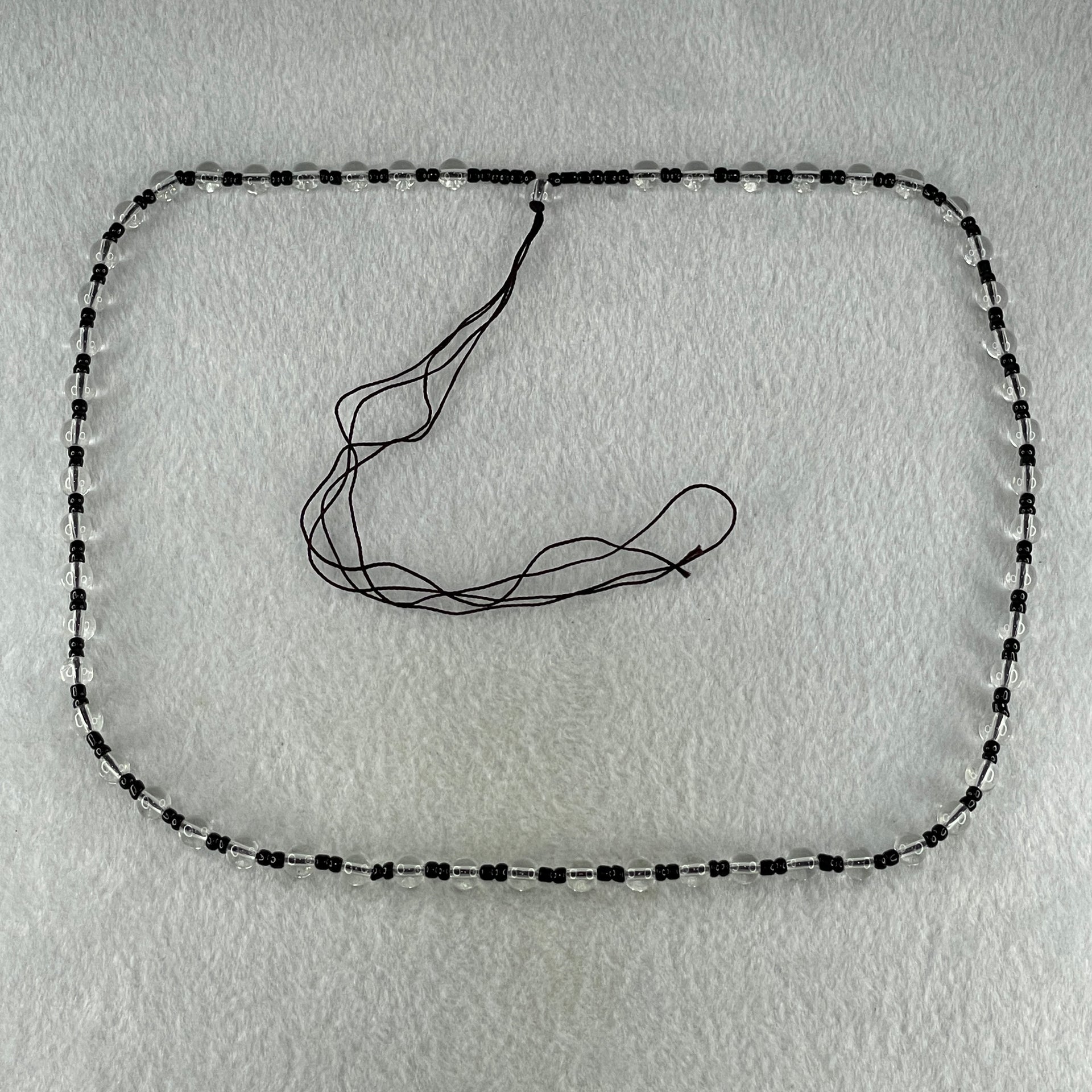 Clear Liuli Beads Necklace 20.05g 58cm 6.2mm 56Beads - Huangs Jadeite and Jewelry Pte Ltd