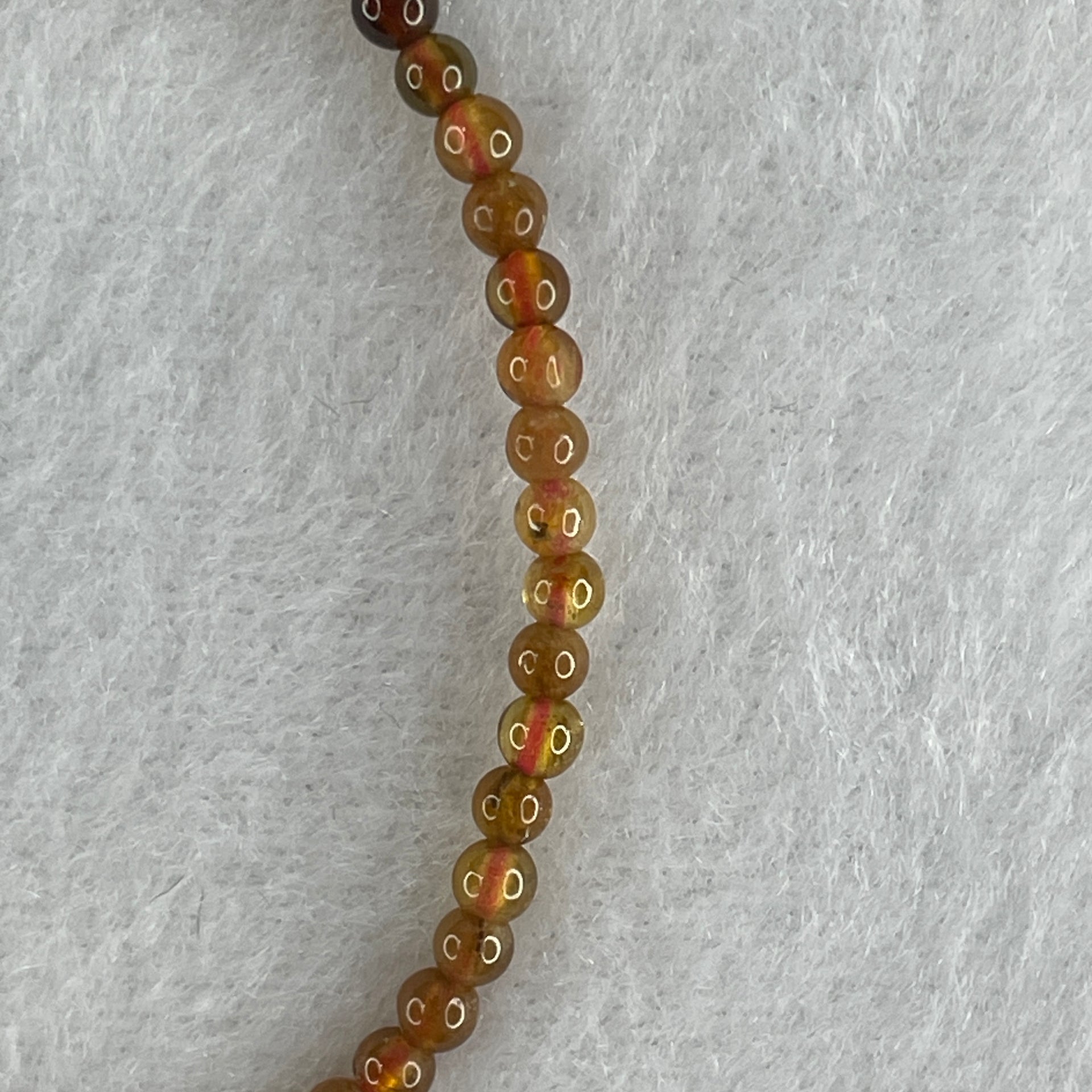 Natural Yellow Tourmaline Crystal Beads Bracelet 2.69g 16cm 3.2mm 66Beads - Huangs Jadeite and Jewelry Pte Ltd