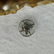 Natural Meteorite Spinning Purple with Yellow Color Butterfly Charm in S925 Silver 1.74g 13.1 by 6.0mm - Huangs Jadeite and Jewelry Pte Ltd