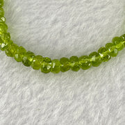 Natural Faceted Peridot Beads Bracelet 天然绿橄榄石手链 10.58g 16cm 5.7mm 58 Beads - Huangs Jadeite and Jewelry Pte Ltd