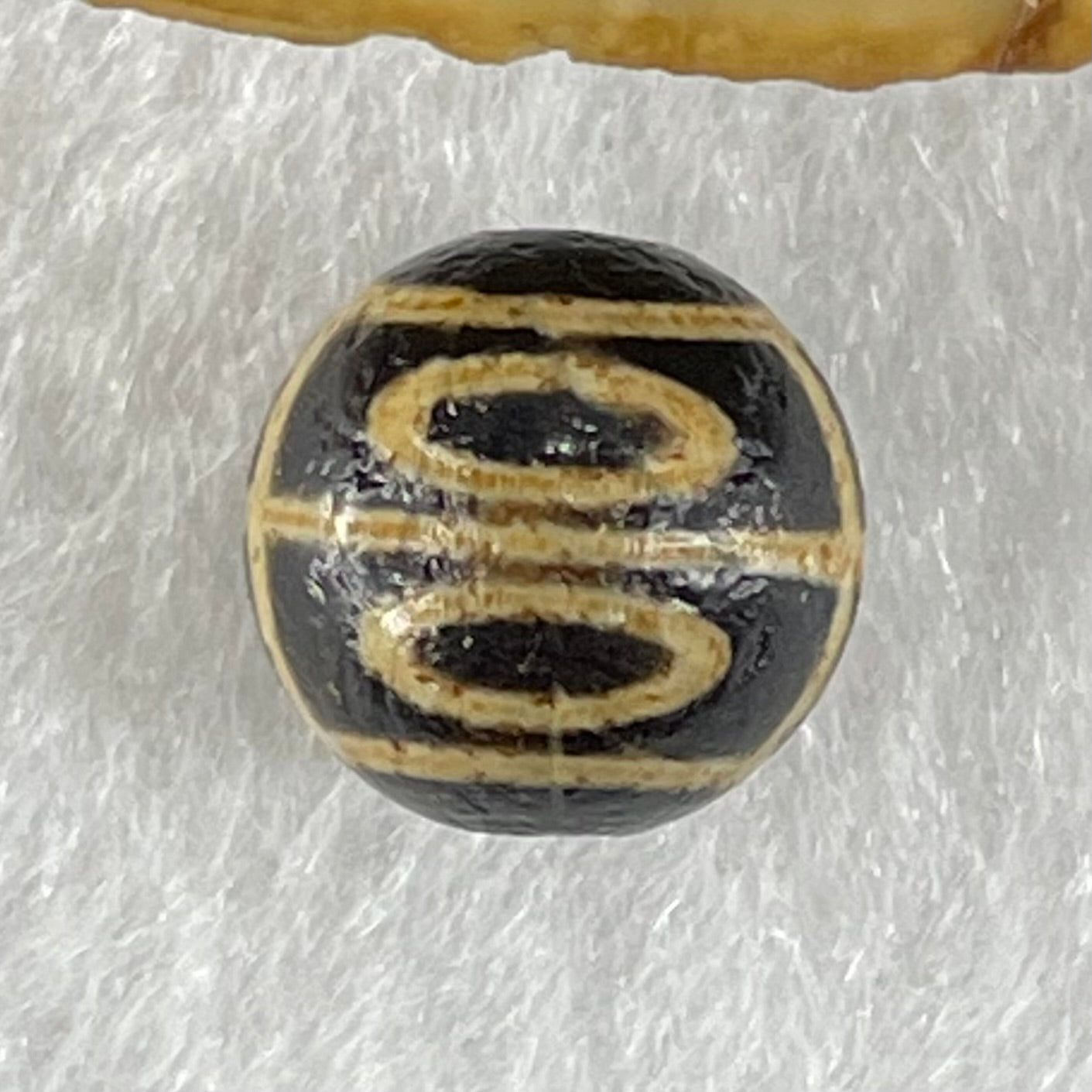 Natural Powerful Tibetan Old Oily Agate 4 Eyes Dzi Bead Heavenly Master (Tian Zhu) 四眼天诛 1.47g 10.1 by 10.3mm - Huangs Jadeite and Jewelry Pte Ltd