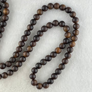 Natural Vietnam Agarwood Beads Necklace 21.14g 68cm 6.9mm 108 Beads - Huangs Jadeite and Jewelry Pte Ltd