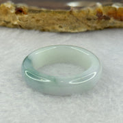Type A Light Green with Blueish Green Patch Jadeite Ring 3.82g 6.0 by 3.6mm US8.25 HK18 - Huangs Jadeite and Jewelry Pte Ltd