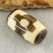 Natural Powerful Tibetan Old Oily Agate 3 Eyes Dzi Bead Heavenly Master (Tian Zhu) 三眼天诛 3.66g 18.7 by 10.7mm - Huangs Jadeite and Jewelry Pte Ltd