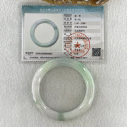 Natural Type A Jelly Light Green Light Lavender Jadeite Bangle 36.45g Inner Diameter 49.3mm 8.6 by 9.5mm (Very Slight Internal Lines) - Huangs Jadeite and Jewelry Pte Ltd