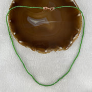 Rare Tengchong Raw Stone Association Certified Type A Highly Translucent Green Jadeite Beads Necklace 8.44g 54g 2.40 to 2.92mm With NGI Cert 82838749 - Huangs Jadeite and Jewelry Pte Ltd