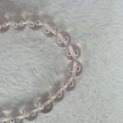 Natural Rose Quartz Beads Bracelet 天然玫瑰石英珠手链 23.44g 16.5cm 9.4mm 21 Beads - Huangs Jadeite and Jewelry Pte Ltd