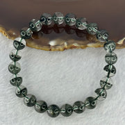 Very Good Grade Natural Green Phantom Quartz Beads Bracelet 18.44g 16.5cm 8.3mm 24 Beads - Huangs Jadeite and Jewelry Pte Ltd