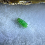 Type A Old Mine Full Green Jadeite Peapod Charm Stone For Setting 0.15g 10.3 by 4.0 by 2.0mm - Huangs Jadeite and Jewelry Pte Ltd