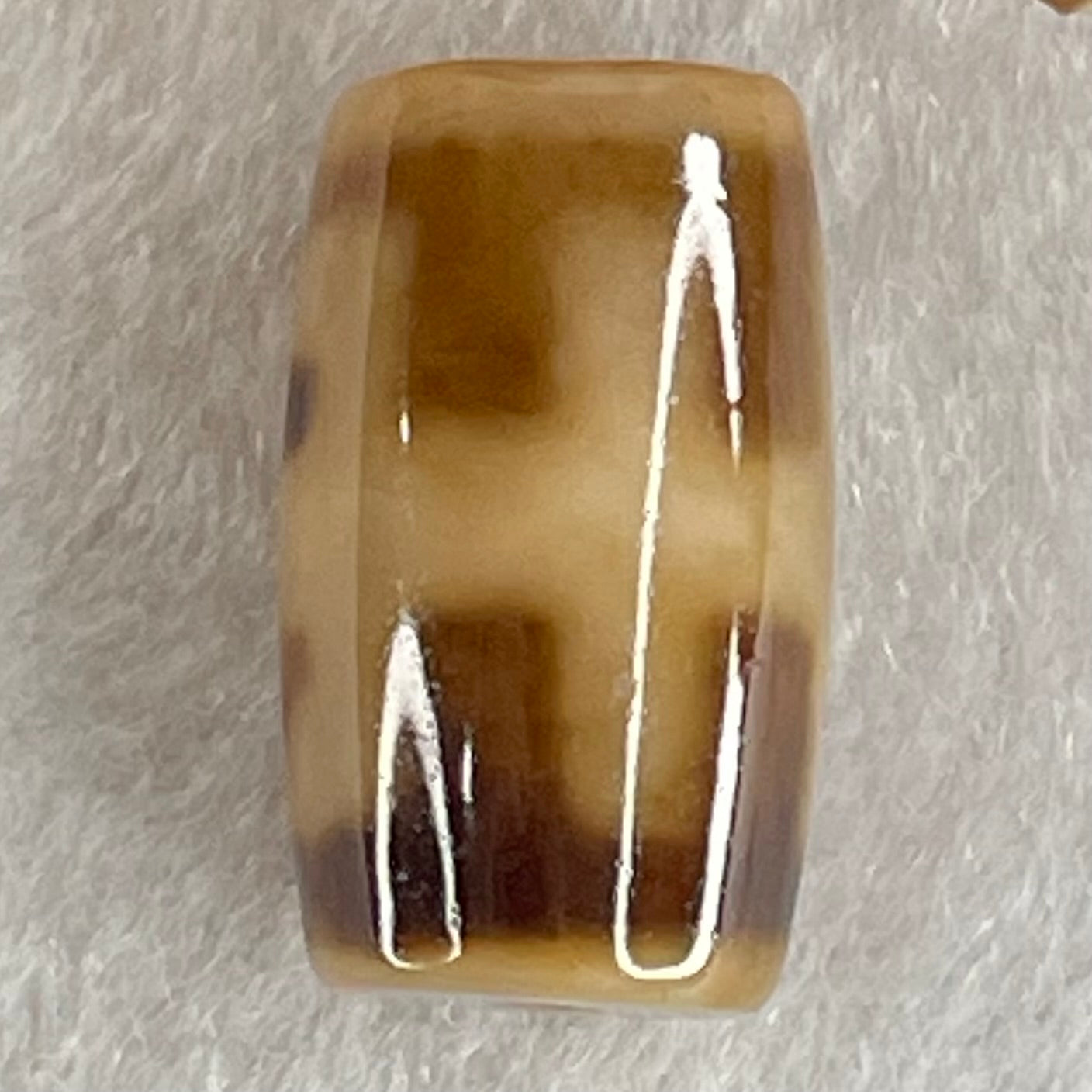 Natural Powerful Tibetan Old Oily Agate Patina Guiren Tairen Human Dzi Bead Totem Amulet Heavenly Master (Tian Zhu) 贵人天诛 4.75g 19.8 by 11.8mm - Huangs Jadeite and Jewelry Pte Ltd
