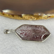 Good Grade Natural Super 7 Crystal in 925 Sliver Pendent 925 银吊坠天然超级七水晶吊坠 7.93g 38.3 by 22.1 by 17.9mm - Huangs Jadeite and Jewelry Pte Ltd