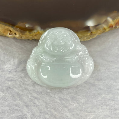 Type A Green Lavender Jadeite Milo Buddha Pendant 5.73g 27.5 by 24.9 by 5.7mm - Huangs Jadeite and Jewelry Pte Ltd