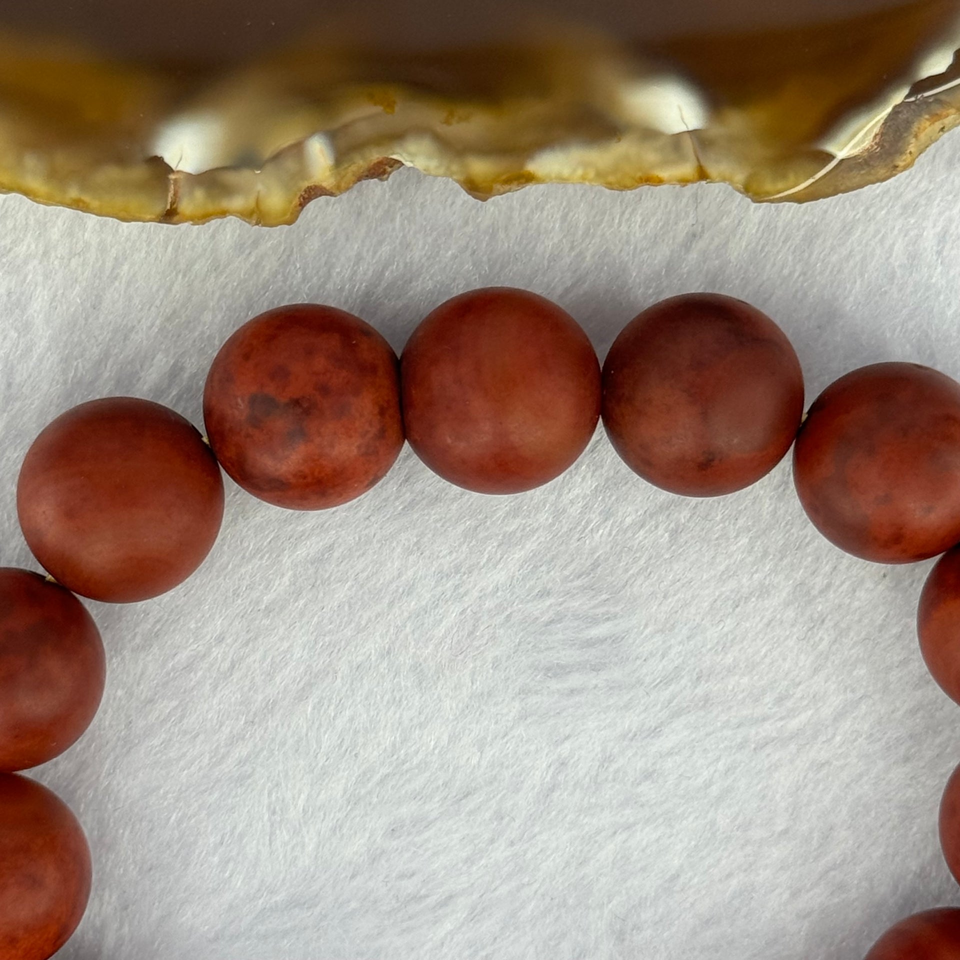 Natural Red Agate with Black Amber Beads Bracelet 54.86g 18.5cm 14.2mm 14 + 1  Black Amber Bead - Huangs Jadeite and Jewelry Pte Ltd