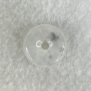 Type A Semi Icy Light Lavender With Wuji Grey Spots Jadeite Ping An Kou Charm/Pendant 2.80g 15.6 by 5.5mm - Huangs Jadeite and Jewelry Pte Ltd