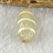 Natural Powerful Tibetan Old Oily Agate 3-Lines Dzi Bead Heavenly Master (Tian Zhu) 三行天诛 2.56g 19.9 by 9.6mm - Huangs Jadeite and Jewelry Pte Ltd