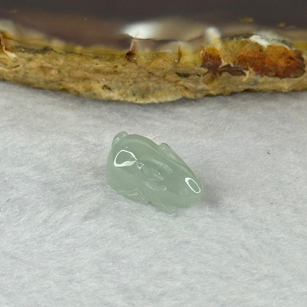 Jade Rabbit Charm Type A Sky Blue Jadeite Rabbit Charm 1.08g 13.0 by 6.8 by 6.4mm ...