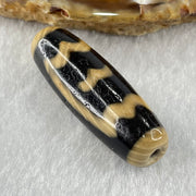 Natural Powerful Tibetan Old Oily Agate Double Garuda Dzi Bead Heavenly Master (Tian Zhu) 8.65g 37.0 by 12.2mm - Huangs Jadeite and Jewelry Pte Ltd