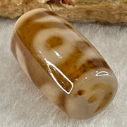 Natural Powerful Tibetan Old Oily Agate Patina Guiren Tairen Human Dzi Bead Totem Amulet Heavenly Master (Tian Zhu) 贵人天诛 4.74g 19.8 by 11.6mm - Huangs Jadeite and Jewelry Pte Ltd
